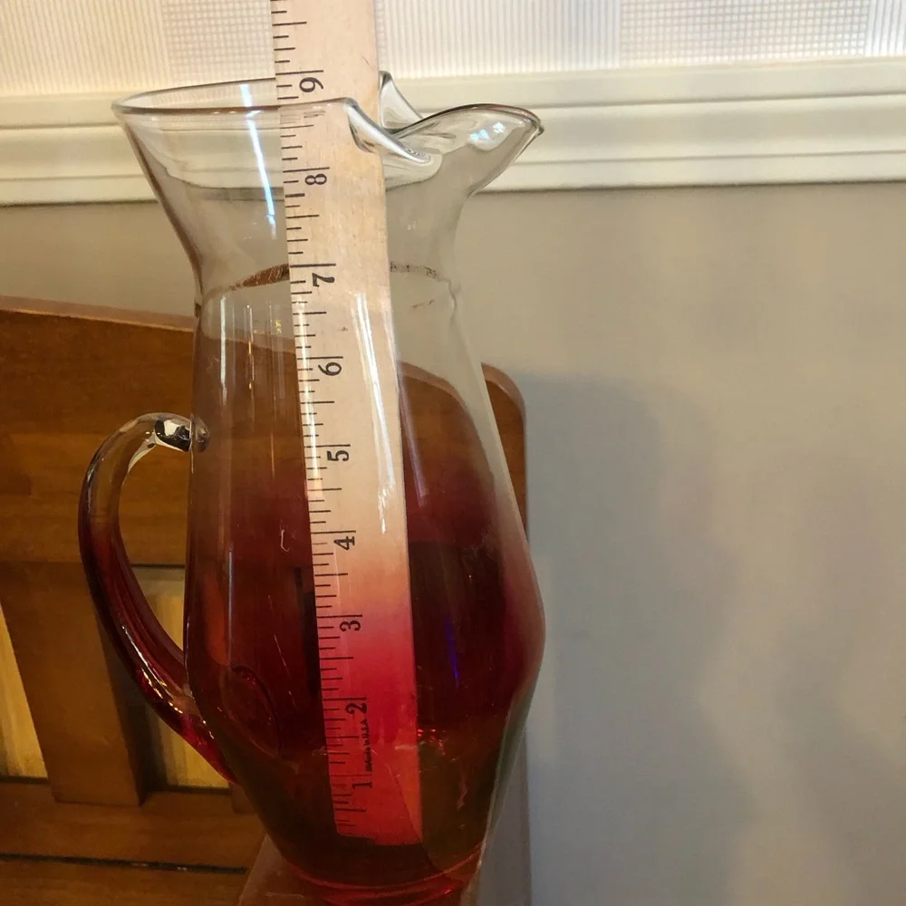 Elegant Ombre Glass Pitcher and Tumbler Set - Picture 11 of 13